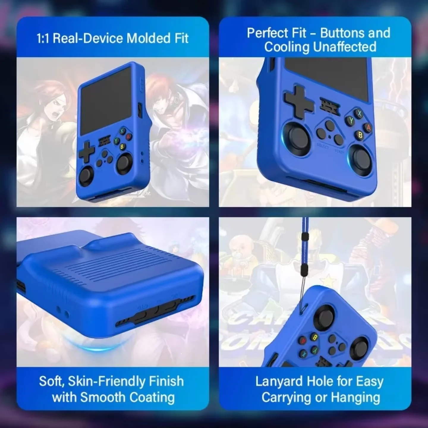 Game Console R36S Silicone Protective Case for  – Shockproof, Anti-Scratch Cover with Lanyard - Image 12