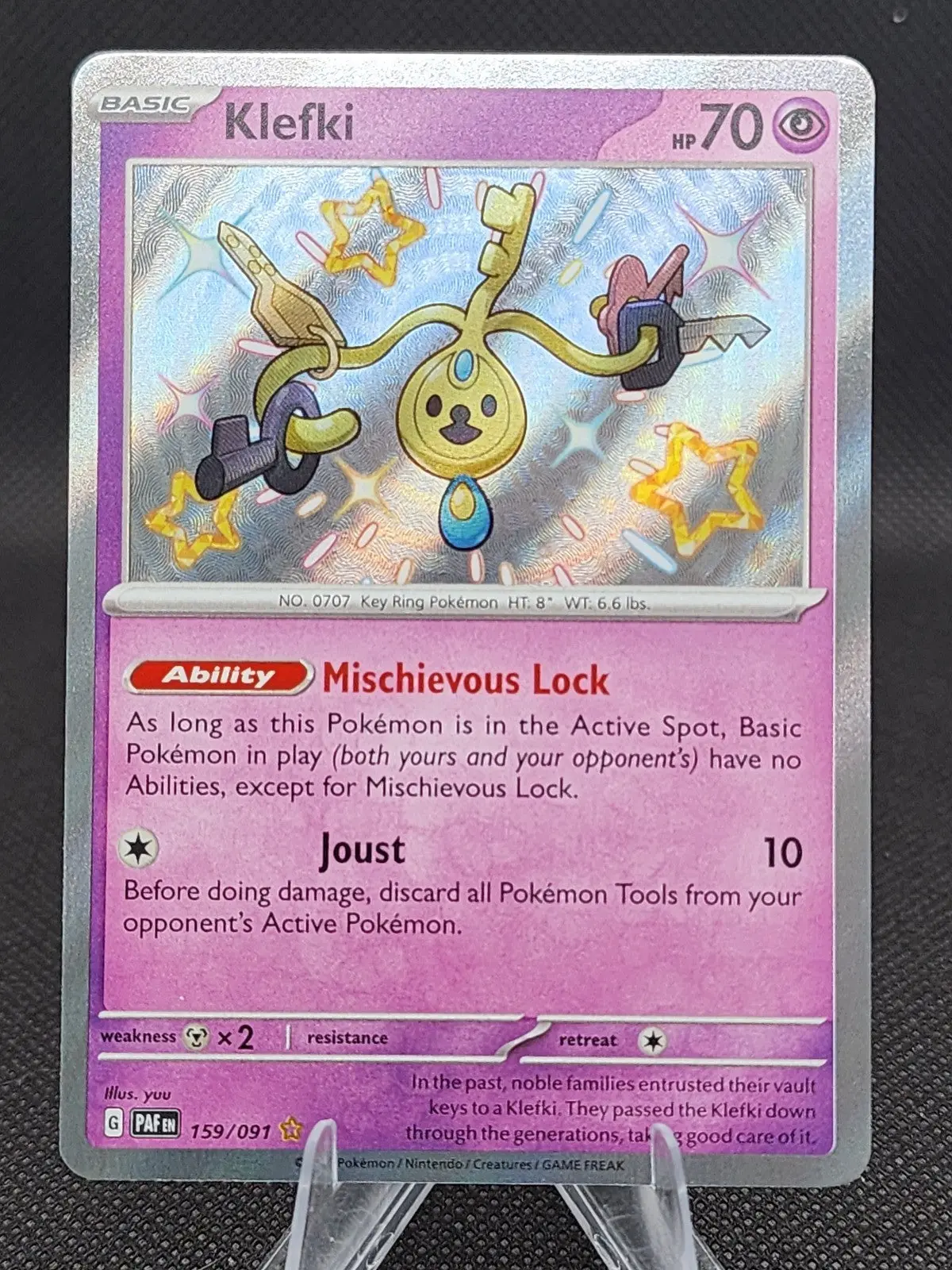Klefki Shiny Rare 159/091 SV: Paldean Fates NM