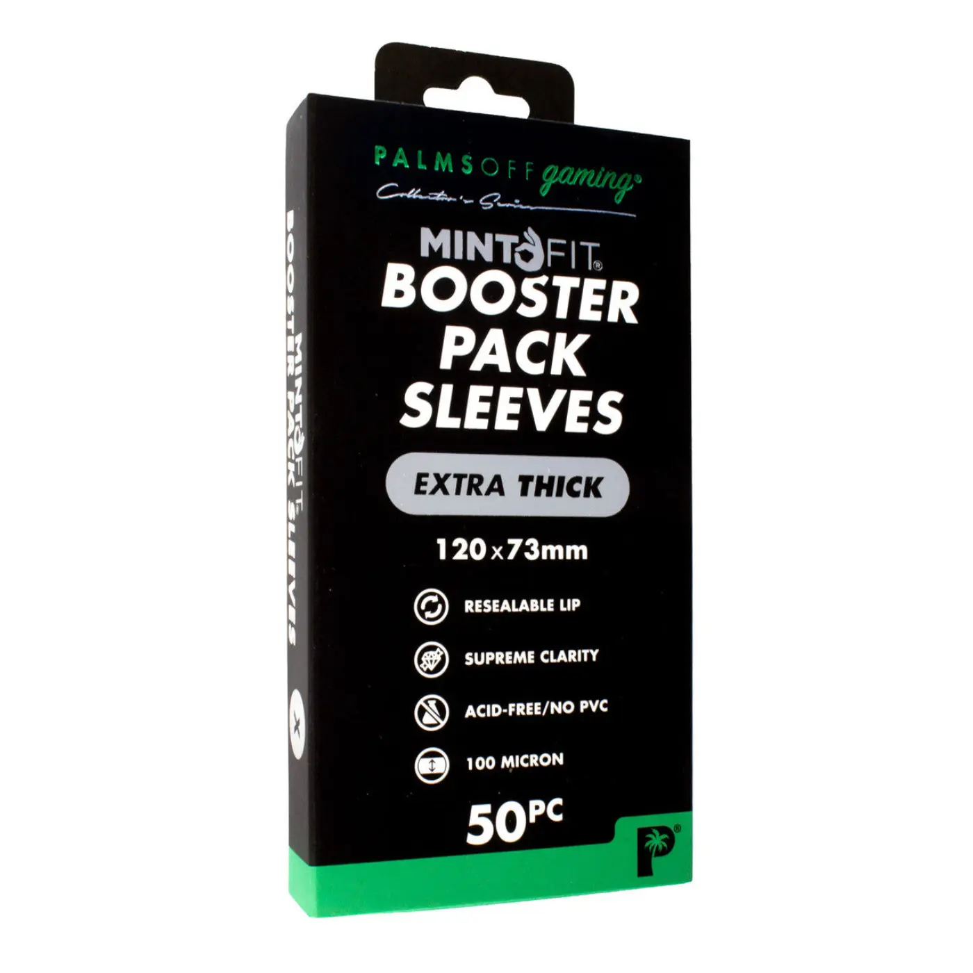 Palms Off Gaming – MintFit Booster Pack Sleeves (Extra Thick, 50 Pack)